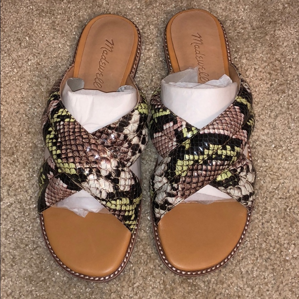 Madewell Strappy Snake Sandal - 7.5